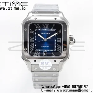 Cartier Santos de Cartier WSSA0013 40mm SS BVF 1:1 Best Edition Blue Dial on SS SmartLinks Bracelet MIYOTA 9015 V2 - Super Clone Watch | 1:1 Best Version