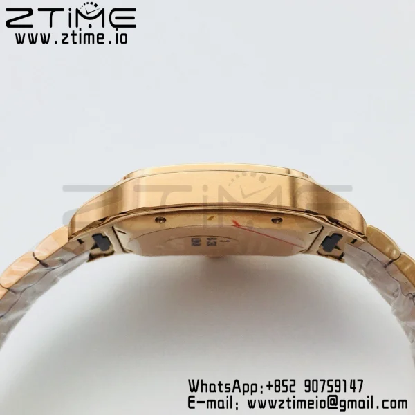 Cartier Santos de Cartier WGSA0007 40mm RG BVF 1:1 Best Edition White Dial on RG SmartLinks Bracelet MIYOTA 9015 V2 - Super Clone Watch | 1:1 Best Version