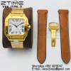 Cartier Santos de Cartier WGSA0009 40mm YG BVF 1:1 Best Edition White Dial για YG SmartLinks Βραχιόλι MIYOTA 9015 V2 - Super Clone ρολόι | 1:1 Best Version