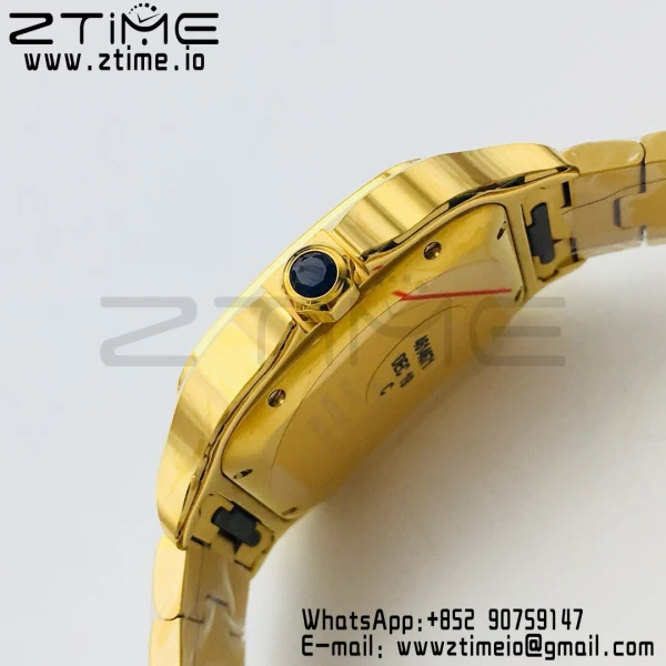Cartier Santos de Cartier WGSA0009 40mm YG BVF 1:1 Best Edition White Dial on YG SmartLinks Bracelet MIYOTA 9015 V2 - Super Clone Watch | 1:1 Best Version
