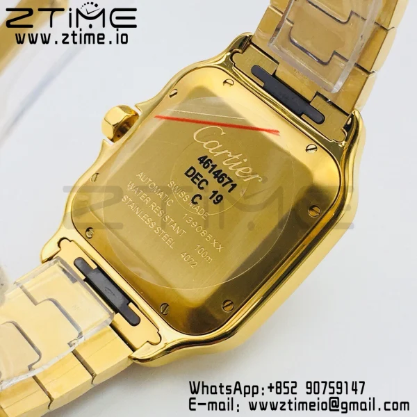 Cartier Santos de Cartier WGSA0009 40mm YG BVF 1:1 Best Edition White Dial on YG SmartLinks Bracelet MIYOTA 9015 V2 - Super Clone Watch | 1:1 Best Version