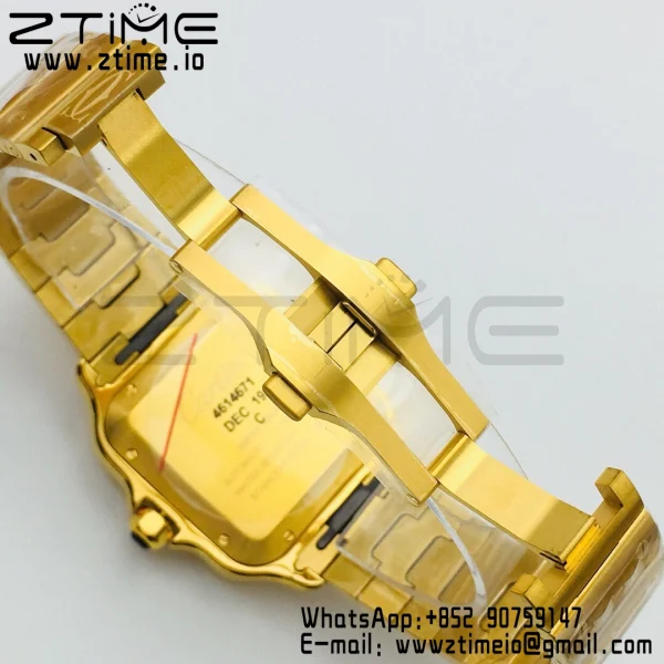 Cartier Santos de Cartier WGSA0009 40mm YG BVF 1:1 Best Edition White Dial on YG SmartLinks Bracelet MIYOTA 9015 V2 - Super Clone Watch | 1:1 Best Version