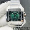 Cartier Santos de Cartier WSSA0062 40mm BVF 1:1 Mejor Edición Esfera Verde en SS SmartLinks Pulsera MIYOTA 9015 V2 - Super Clone Watch | 1:1 Mejor Versión