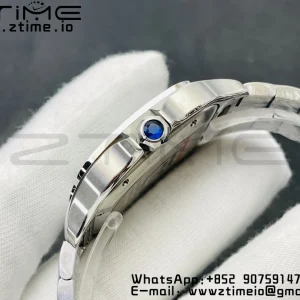 Cartier Santos de Cartier WSSA0062 40mm BVF 1:1 Best Edition Green Dial on SS SmartLinks Bracelet MIYOTA 9015 V2 - Super Clone Watch | 1:1 Best Version