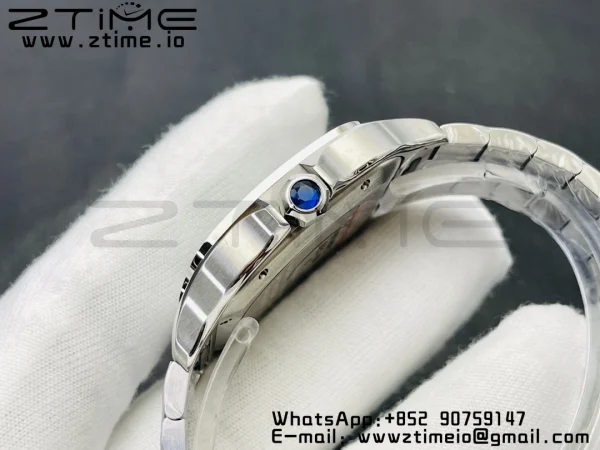 Cartier Santos de Cartier WSSA0062 40mm BVF 1:1 Best Edition Green Dial on SS SmartLinks Bracelet MIYOTA 9015 V2 - Super Clone Watch | 1:1 Best Version