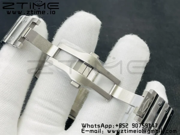 Cartier Santos de Cartier WSSA0062 40mm BVF 1:1 Best Edition Green Dial on SS SmartLinks Bracelet MIYOTA 9015 V2 - Super Clone Watch | 1:1 Best Version