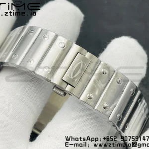 Cartier Santos de Cartier WSSA0062 40mm BVF 1:1 Best Edition Green Dial on SS SmartLinks Bracelet MIYOTA 9015 V2 - Super Clone Watch | 1:1 Best Version