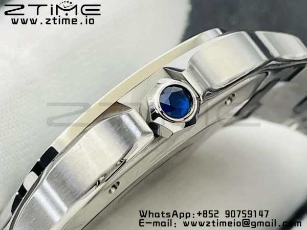 Cartier Santos de Cartier WSSA0062 40mm BVF 1:1 Best Edition Green Dial on SS SmartLinks Bracelet MIYOTA 9015 V2 - Super Clone Watch | 1:1 Best Version