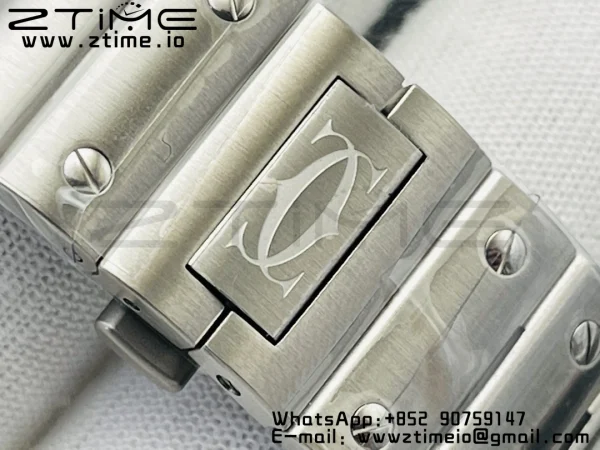 Cartier Santos de Cartier WSSA0062 40mm BVF 1:1 Best Edition Green Dial on SS SmartLinks Bracelet MIYOTA 9015 V2 - Super Clone Watch | 1:1 Best Version