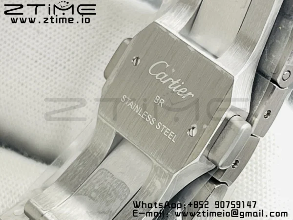 Cartier Santos de Cartier WSSA0062 40mm BVF 1:1 Best Edition Green Dial on SS SmartLinks Bracelet MIYOTA 9015 V2 - Super Clone Watch | 1:1 Best Version