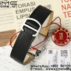 Cartier Tank Must SS 22mm WSTA0041 AF 1:1 Best Edition White Dial on Black Leather Strap Jap Quartz - Super Clone Watch | 1:1 Best Version