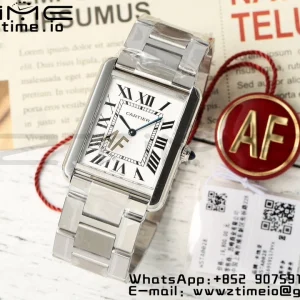 Cartier Tank Must SS 25.5mm AF 1:1 Best Edition White Dial on SS Bracelet Jap Quartz - Super Clone Watch | 1:1 Best Version