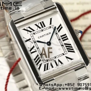 Cartier Tank Must SS 25.5mm AF 1:1 Best Edition White Dial on SS Bracelet Jap Quartz - Super Clone Watch | 1:1 Best Version