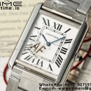 Cartier Tank Must SS 25.5mm AF 1:1 Best Edition White Dial on SS Bracelet Jap Quartz - Super Clone Watch | 1:1 Best Version