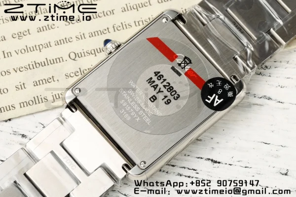 Cartier Tank Must SS 25.5mm AF 1:1 Best Edition White Dial on SS Bracelet Jap Quartz - Super Clone Watch | 1:1 Best Version
