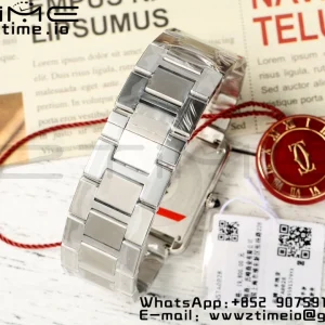 Cartier Tank Must SS 25.5mm AF 1:1 Best Edition White Dial on SS Bracelet Jap Quartz - Super Clone Watch | 1:1 Best Version