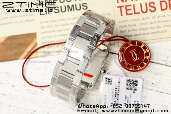 Cartier Tank Must SS 25.5mm AF 1:1 Best Edition White Dial on SS Bracelet Jap Quartz - Super Clone Watch | 1:1 Best Version