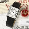 カルティエタンクマストSS 22ミリメートルWSTA0041 AF 1:1ベストエディションホワイトダイヤルブラックレザーストラップジャップクォーツ - スーパークローン時計｜1:1ベストバージョン