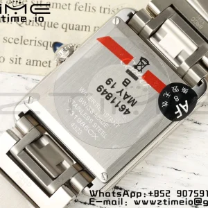 Cartier Tank Must SS 22mm AF 1:1 Best Edition White Dial on SS Bracelet Jap Quartz - Super Clone Watch | 1:1 Best Version