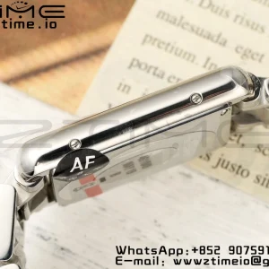 Cartier Tank Must SS 22mm AF 1:1 Best Edition White Dial on SS Bracelet Jap Quartz - Super Clone Watch | 1:1 Best Version