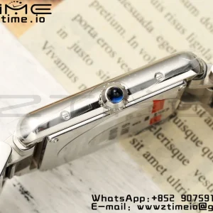 Cartier Tank Must SS 22mm AF 1:1 Best Edition White Dial on SS Bracelet Jap Quartz - Super Clone Watch | 1:1 Best Version