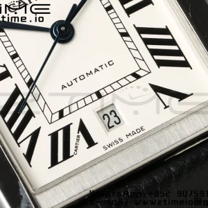 Cartier Tank Solo 31mm WSTA0040 SS AF 1:1 Best Edition White Dial on Black Leather Strap A2892 - Super Clone Watch | 1:1 Best Version