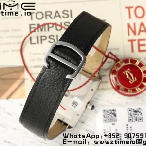 Cartier Tank Solo 31mm WSTA0040 SS AF 1:1 Best Edition White Dial on Black Leather Strap A2892 - Super Clone Watch | 1:1 Best Version