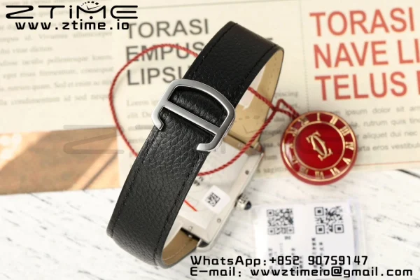 Cartier Tank Solo 31mm WSTA0040 SS AF 1:1 Best Edition White Dial on Black Leather Strap A2892 - Super Clone Watch | 1:1 Best Version