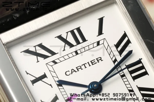 Cartier Tank Solo 31mm WSTA0040 SS AF 1:1 Best Edition White Dial on Black Leather Strap A2892 - Super Clone Watch | 1:1 Best Version