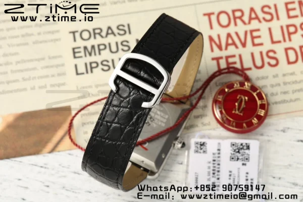 Cartier Tank Solo 31mm WSTA0040 SS AF 1:1 Best Edition White Dial on Black Leather Strap A2892 - Super Clone Watch | 1:1 Best Version