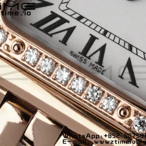 Cartier Panthère 22mm WJPN0008 BVF 1:1 Best Edition RG White Dial Diamonds Bezel on RG Bracelet Ronda Quartz - Super Clone Watch | 1:1 Best Version