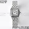 Cartier Panthère 22mm W4PN0007 BVF 1:1 Best Edition SS White Dial Diamonds Bezel on SS Bracelet Ronda Quartz - Super Clone Watch | 1:1 Best Version