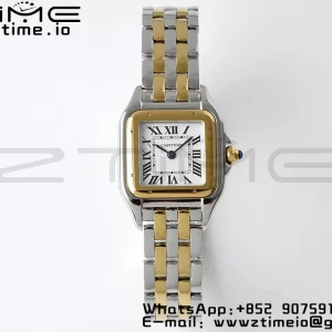 Cartier Panthère 22mm W2PN0006 BVF 1:1 Best Edition SS/YG White Dial on SS/YG Bracelet Ronda Quartz - Super Clone Watch | 1:1 Best Version