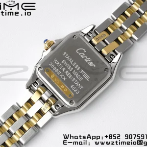 Cartier Panthère 22mm W2PN0006 BVF 1:1 Best Edition SS/YG White Dial on SS/YG Bracelet Ronda Quartz - Super Clone Watch | 1:1 Best Version
