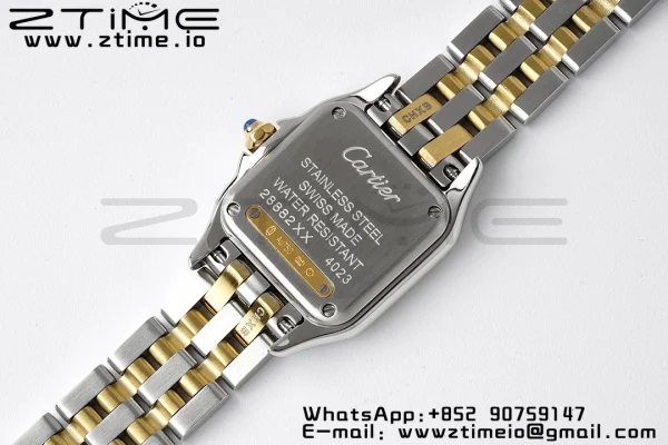 Cartier Panthère 22mm W2PN0006 BVF 1:1 Best Edition SS/YG White Dial on SS/YG Bracelet Ronda Quartz - Super Clone Watch | 1:1 Best Version