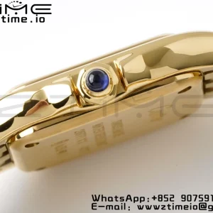 Cartier Panthère 22mm WGPN0008 BVF 1:1 Best Edition YG White Dial on YG Bracelet Ronda Quartz - Super Clone Watch | 1:1 Best Version