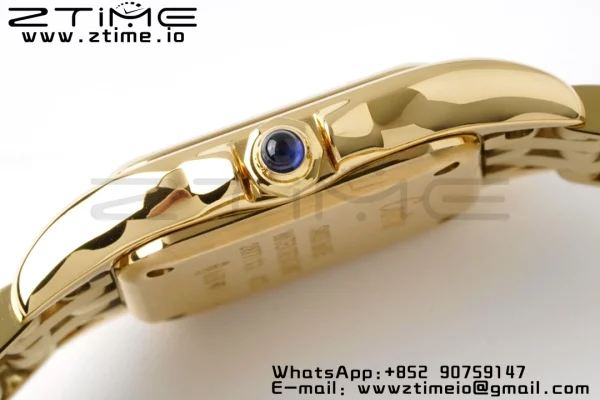 Cartier Panthère 22mm WGPN0008 BVF 1:1 Best Edition YG White Dial on YG Bracelet Ronda Quartz - Super Clone Watch | 1:1 Best Version