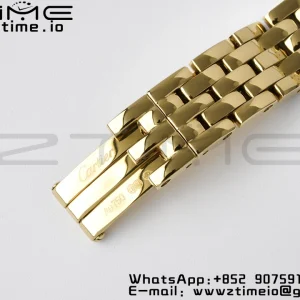 Cartier Panthère 22mm WGPN0008 BVF 1:1 Best Edition YG White Dial on YG Bracelet Ronda Quartz - Super Clone Watch | 1:1 Best Version