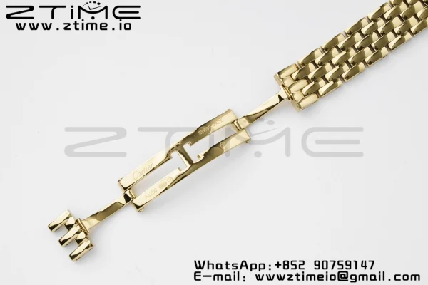 Cartier Panthère 22mm WGPN0008 BVF 1:1 Best Edition YG White Dial on YG Bracelet Ronda Quartz - Super Clone Watch | 1:1 Best Version