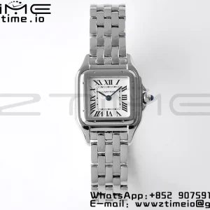 Cartier Panthère 22mm WSPN0006 BVF 1:1 Best Edition SS White Dial on SS Bracelet Ronda Quartz - Super Clone Watch | 1:1 Best Version