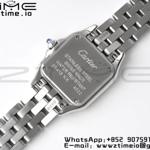 Cartier Panthère 22mm WSPN0006 BVF 1:1 Best Edition SS White Dial on SS Bracelet Ronda Quartz - Super Clone Watch | 1:1 Best Version