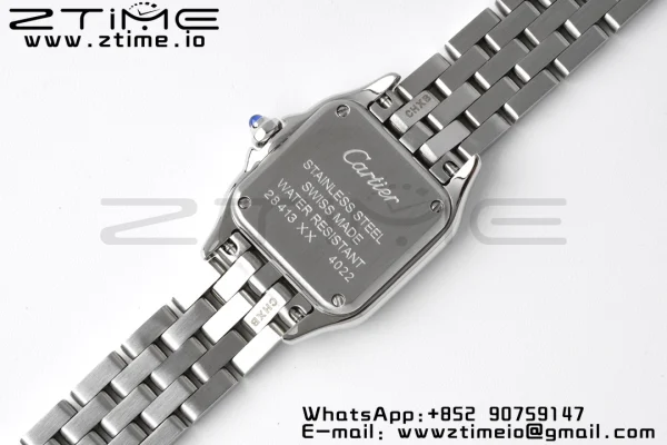 Cartier Panthère 22mm WSPN0006 BVF 1:1 Best Edition SS White Dial on SS Bracelet Ronda Quartz - Super Clone Watch | 1:1 Best Version