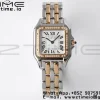 Cartier Panthère 27mm W3PN0007 BVF 1:1 Best Edition SS/RG White Dial Diamonds Bezel on SS/RG Bracelet Ronda Quartz - Super Clone Watch | 1:1 Best Version