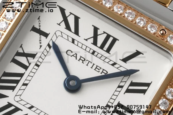 Cartier Panthère 27mm W3PN0007 BVF 1:1 Best Edition SS/RG White Dial Diamonds Bezel on SS/RG Bracelet Ronda Quartz - Super Clone Watch | 1:1 Best Version
