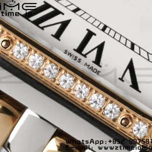 Cartier Panthère 27mm W3PN0007 BVF 1:1 Best Edition SS/RG White Dial Diamonds Bezel on SS/RG Bracelet Ronda Quartz - Super Clone Watch | 1:1 Best Version