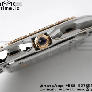 Cartier Panthère 27mm W3PN0007 BVF 1:1 Best Edition SS/RG White Dial Diamonds Bezel on SS/RG Bracelet Ronda Quartz - Super Clone Watch | 1:1 Best Version