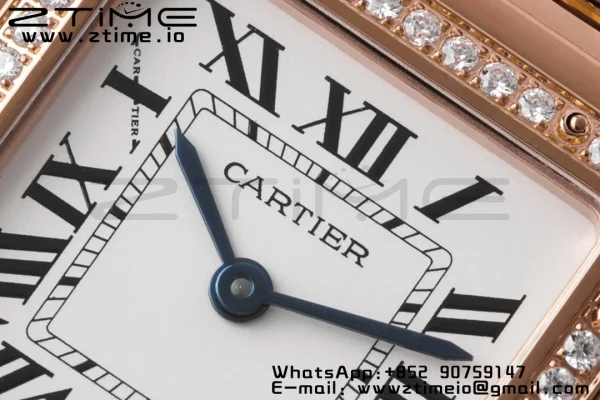 Cartier Panthère 27mm WJPN0009 BVF 1:1 Best Edition RG White Dial Diamonds Bezel on RG Bracelet Ronda Quartz - Super Clone Watch | 1:1 Best Version