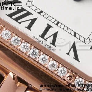 Cartier Panthère 27mm WJPN0009 BVF 1:1 Best Edition RG White Dial Diamonds Bezel on RG Bracelet Ronda Quartz - Super Clone Watch | 1:1 Best Version