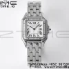 Cartier Panthère 27mm WJPN0007 BVF 1:1 Best Edition SS Quadrante bianco Lunetta con diamanti su bracciale SS Ronda Quarzo - Orologio Super Clone | 1:1 Best Version