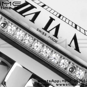 Cartier Panthère 27mm WJPN0007 BVF 1:1 Best Edition SS White Dial Diamonds Bezel on SS Bracelet Ronda Quartz - Super Clone Watch | 1:1 Best Version